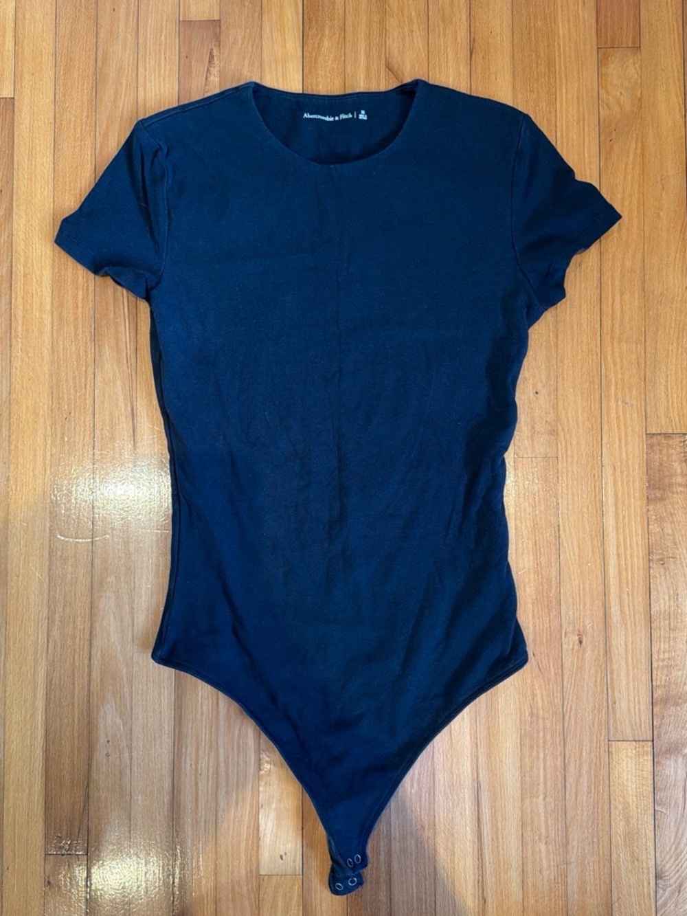 Abercrombie & Fitch Black Short-Sleeve Crew Neck Bodysuit